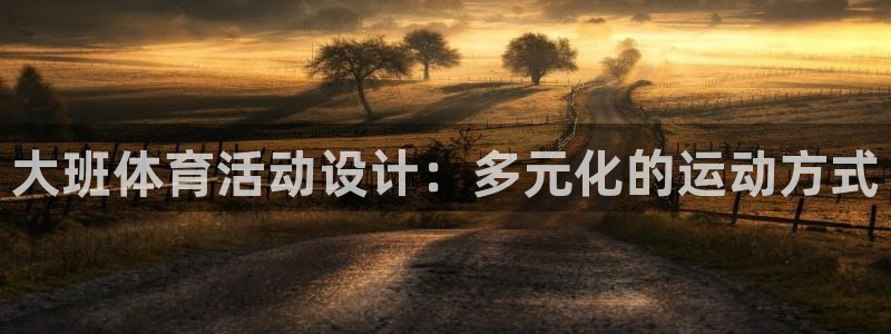 vsport体育：大班体育活动设计：多元化的运动方式