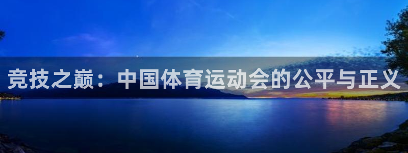 vsport体育：竞技之巅：中国体育运动会的公平与正义